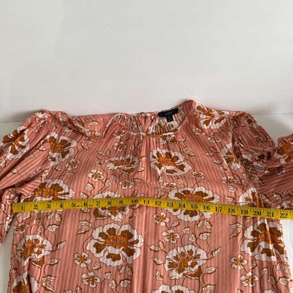 J Crew Ruffle Sleeve Top Climbing Floral Blouse Women's MED Pink Boho Preppy - Picture 6 of 9